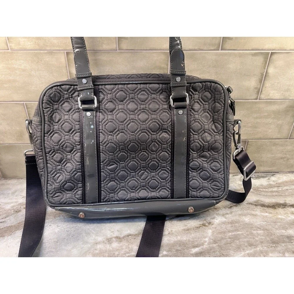 Vera Bradley Large Tote in Performance Twill Tranquil Gray Laptop Bag Womens Bag